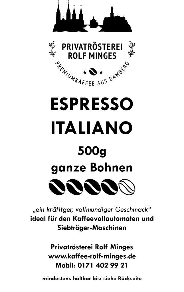 Privatrösterei Rolf Minges Espresso Italiano - 500g